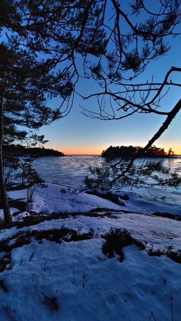 Eidisviken talvella.